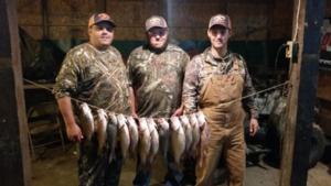 Jamie Yeager party scores big on the cast and blast trip with Rader Lodge. Limit pheasants mornings and bass evenings. Does it get any better?