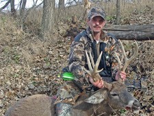 Michael Whitehair and his barn buck. shot him out of a small barn in the woods! 2009