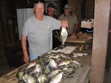 Gary's group got into the croppies before sunset.